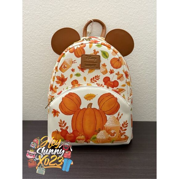 Loungefly Handbags - Loungefly Disney Mickey Mouse Pumpkin Fall Treats Scented Mini Backpack
